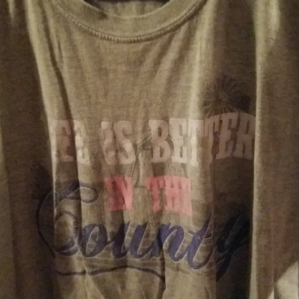 Life is better in the country gray tshirt.